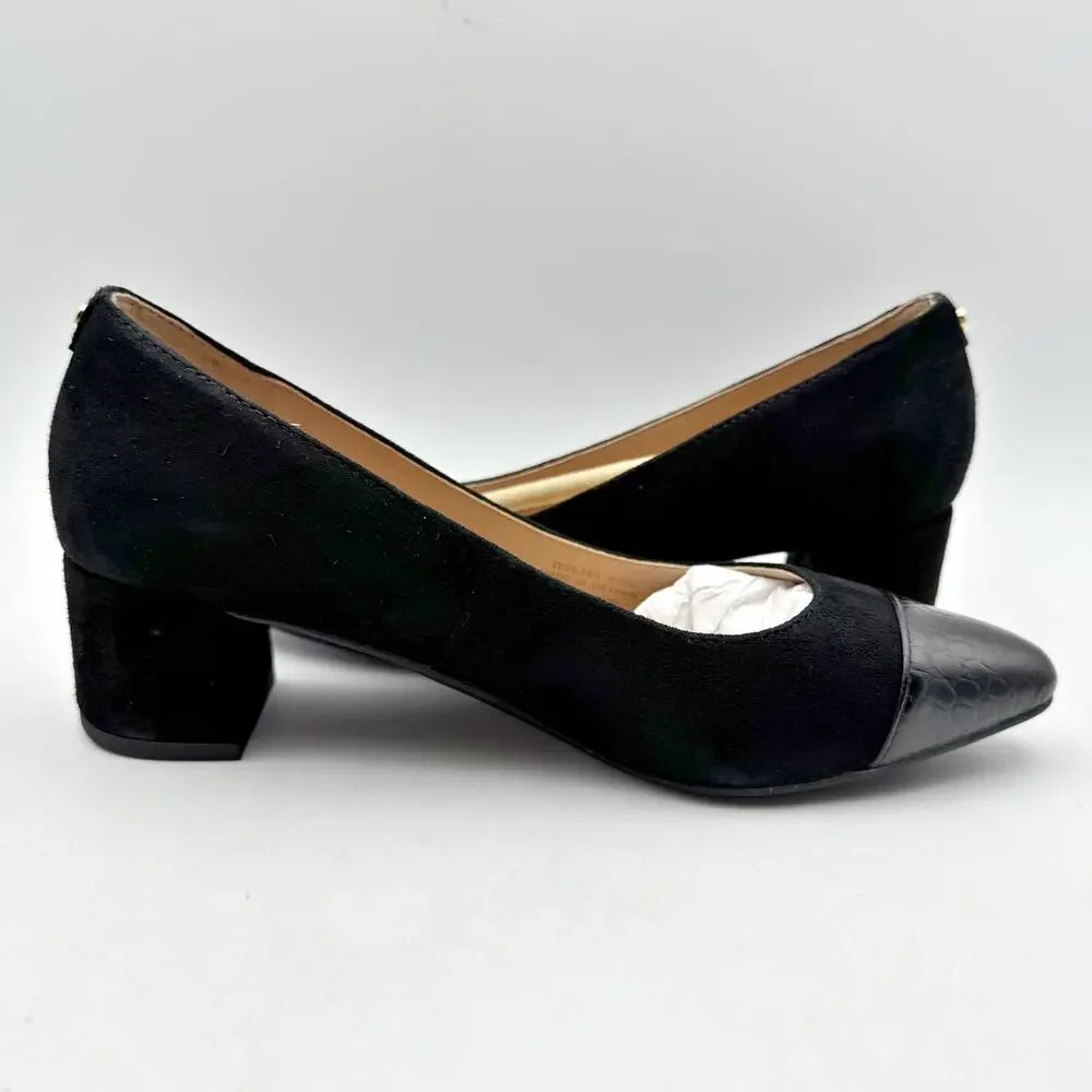 Cole Haan Womens The Go-To Pumps Size 5.5 EU 35.5 Black Suede 45 mm NIB